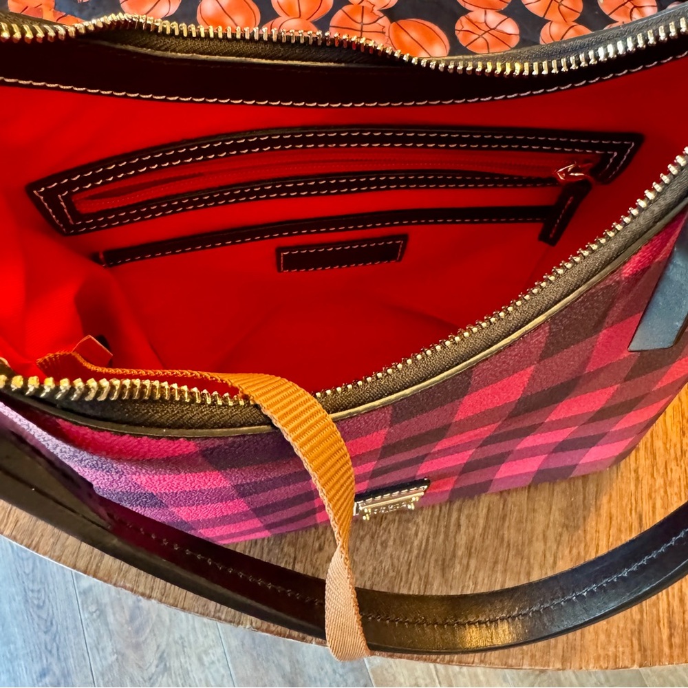 Dooney & Bourke Red and Black Buffalo Plaid Shoulder Bag - Picture 8 of 10